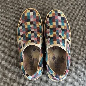 Born Kids Colorful Checkered Slip-On Sneakers